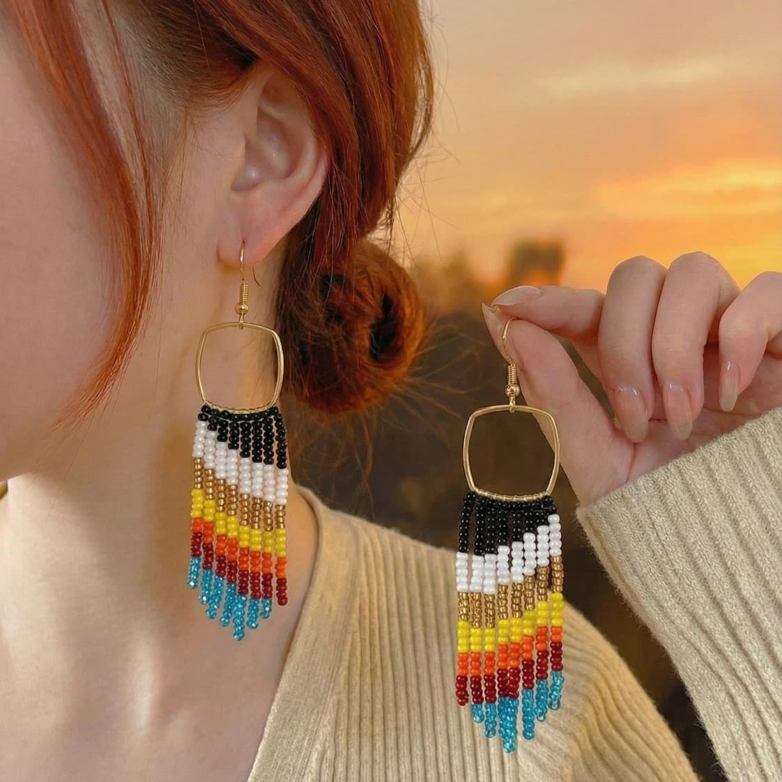aretes flequillos