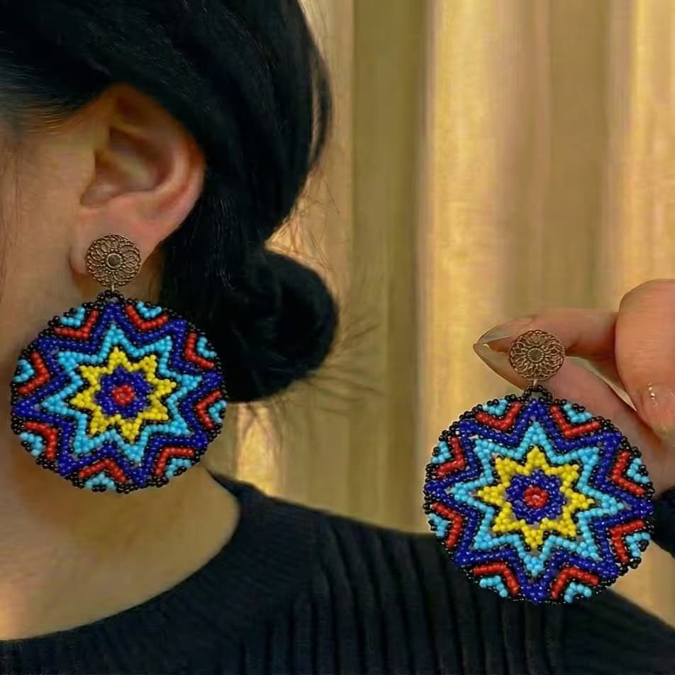 aretes m ndala multicolor