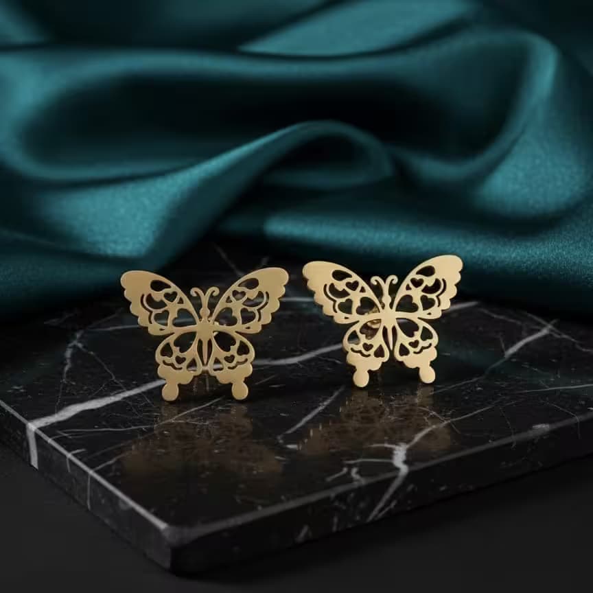 aretes mariposa