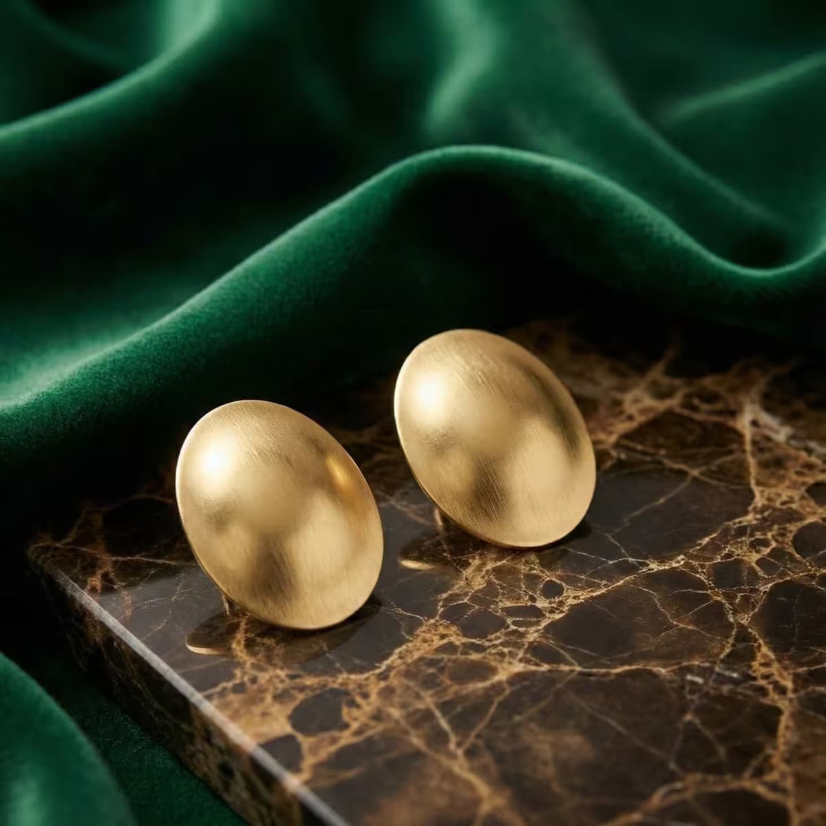 aretes planos dorados 1