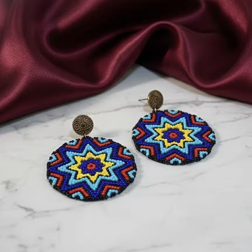 aretes m ndala multicolor 1