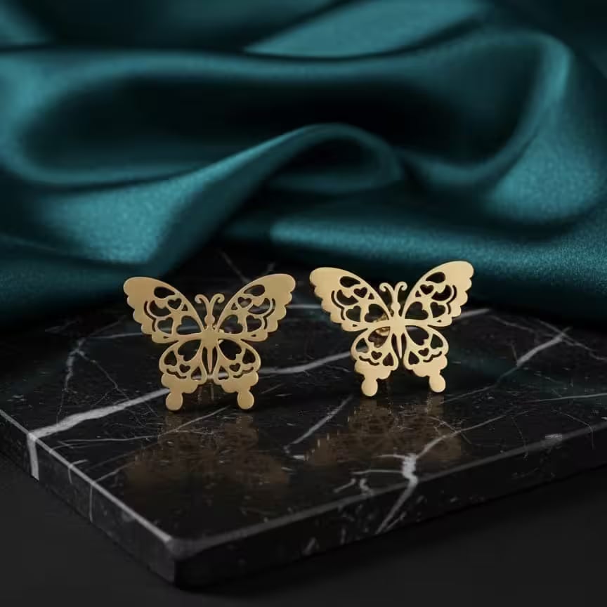 aretes mariposa
