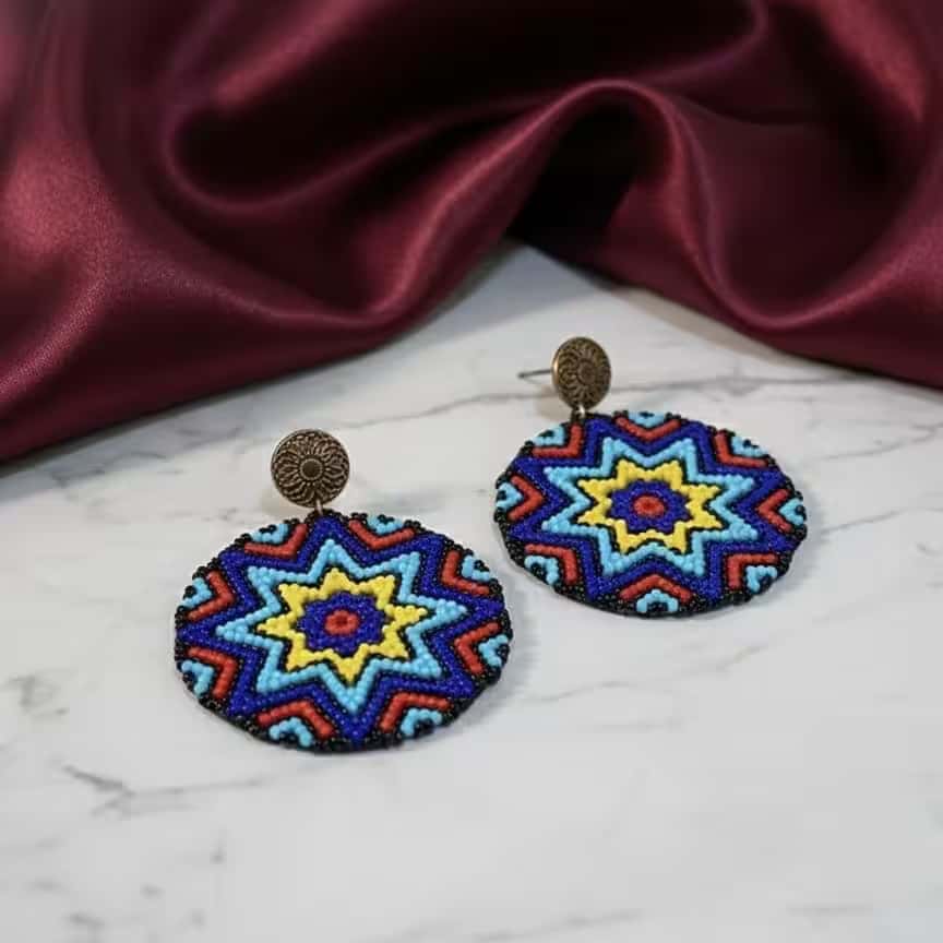 aretes m ndala multicolor 1