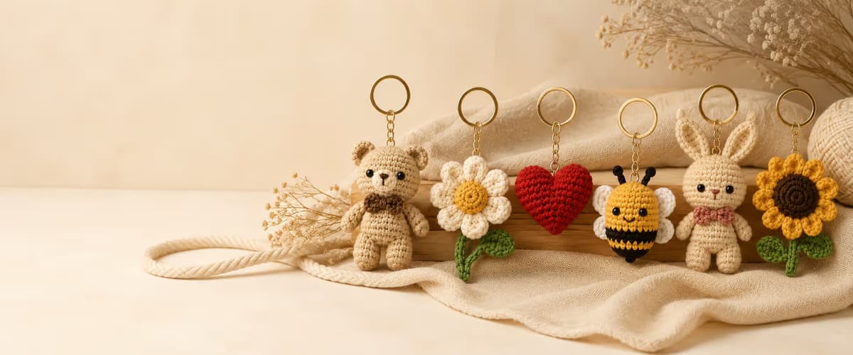 llaveros crochet banner